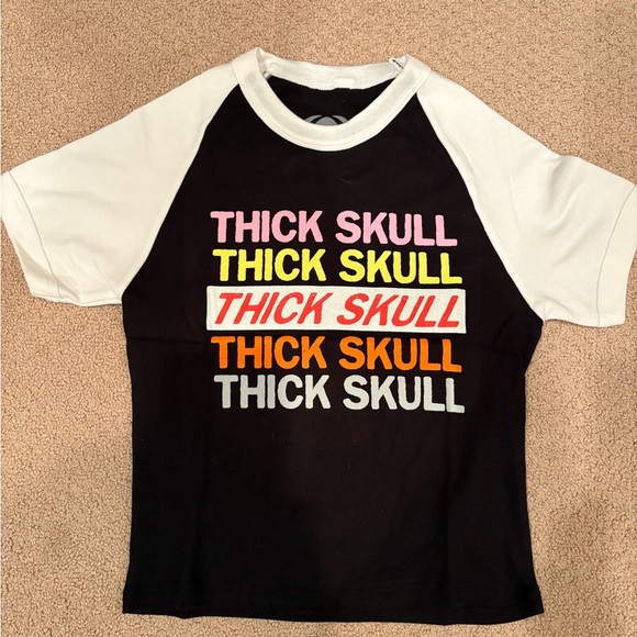 Tops - Official Paramore Thick Skull Baby Raglan T Shirt - Size S - NEW!